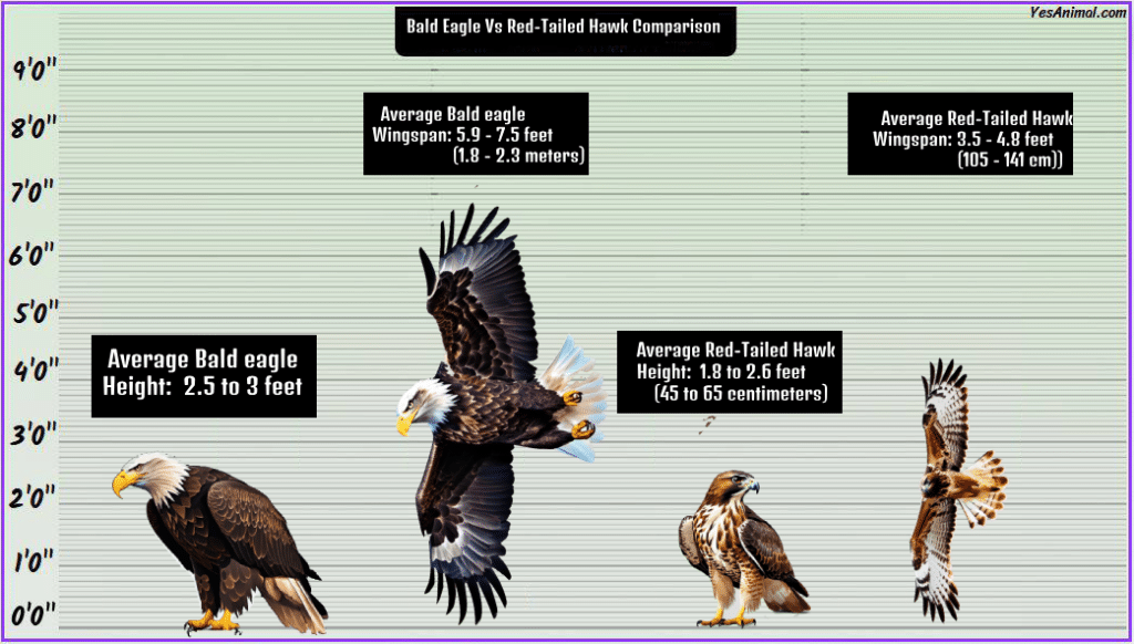Bald Eagle Vs Red-Tailed Hawk Comparison