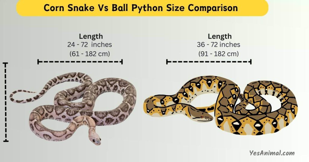 Corn Snake Vs Ball Python Size Comparison