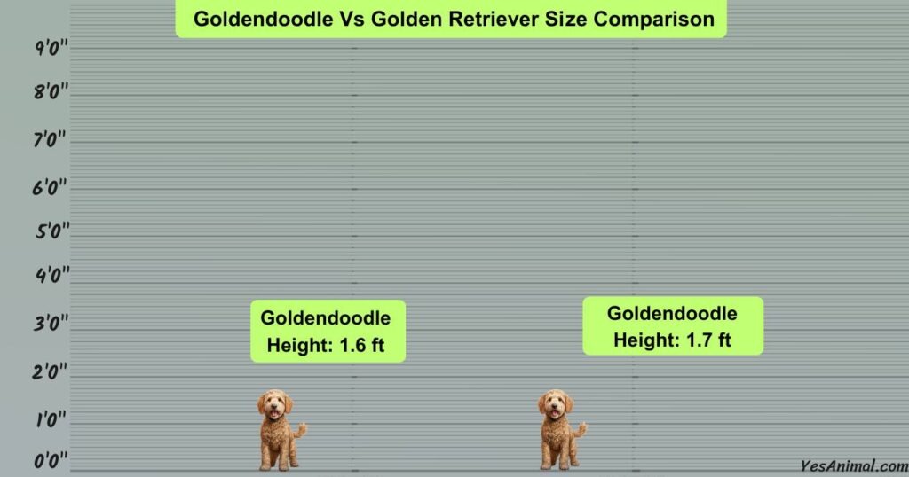 Goldendoodle Vs Golden Retriever Size Comparison